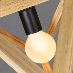 Nowoczesna drewniana lampa wisząca Prosta lampa wisząca Lampa wisząca Cafe