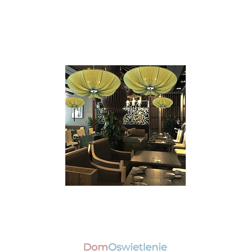 Kreatywny okrągły duży czerwony latarnia lotosowy liść ślub festiwal tkanina sztuka żyrandol lampa światło