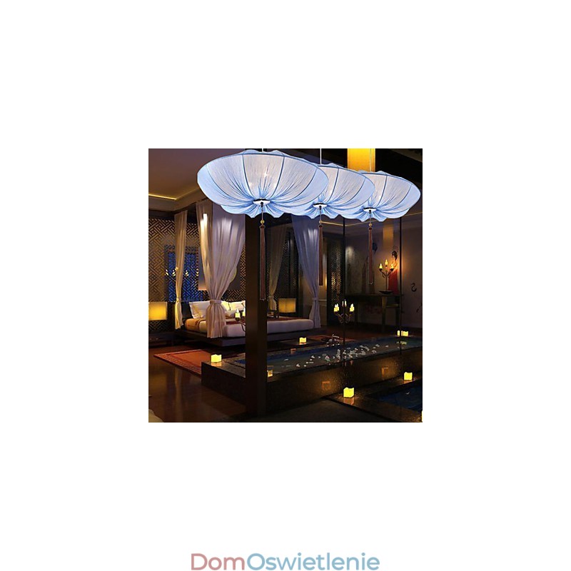 Kreatywny okrągły duży czerwony latarnia lotosowy liść ślub festiwal tkanina sztuka żyrandol lampa światło