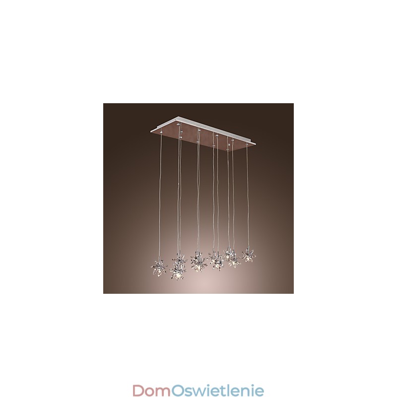 Nowoczesna współczesna lampa wisząca z kryształu chromowanego metalu