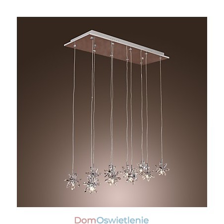 Nowoczesna współczesna lampa wisząca z kryształu chromowanego metalu Nowoczesna współczesna lampa wisząca z kryształu chromowanego metalu
