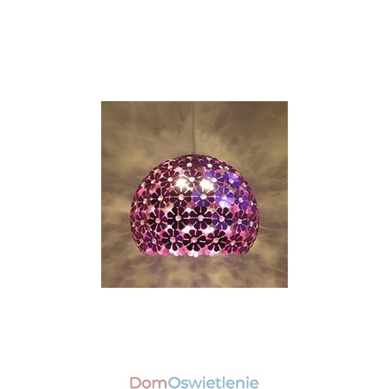 Nowoczesna kolorowa śliwkowa kula kwiatowa pojedyncza głowica kryształowa lampa wisząca