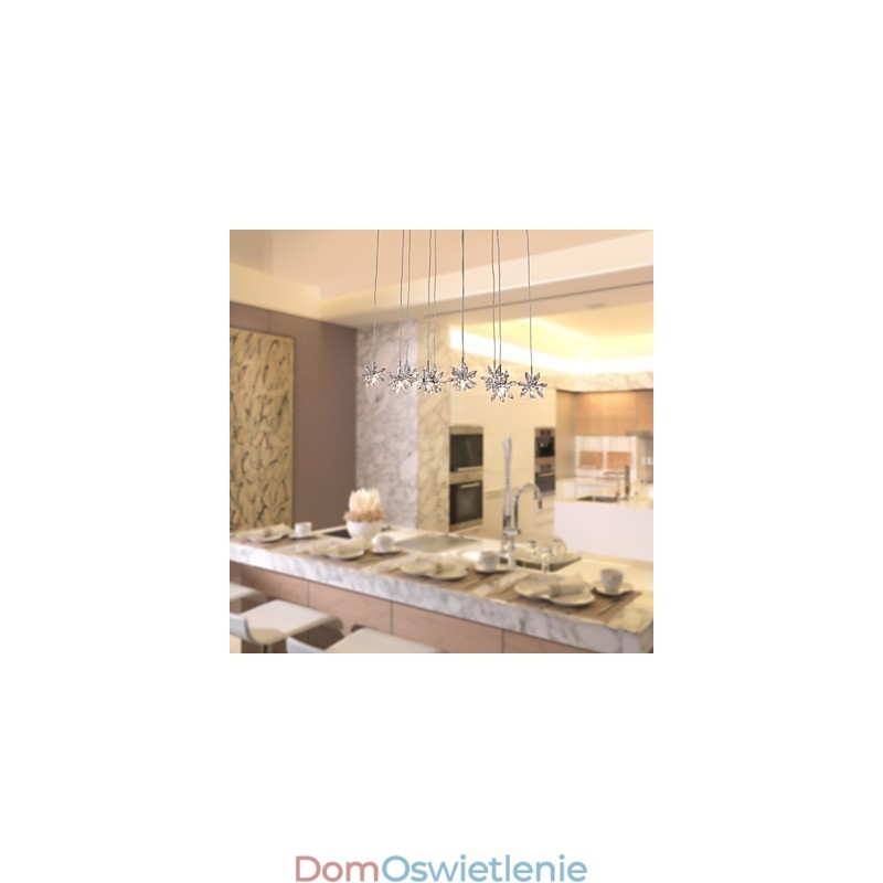 Nowoczesna współczesna lampa wisząca z kryształu chromowanego metalu