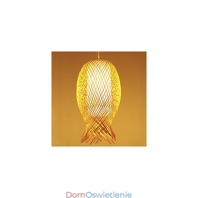 Nowoczesna herbaciarnia z bambusa, dekoracja bambusowa, lampa typu droplight