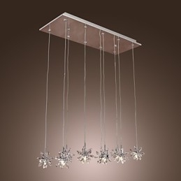 Nowoczesna współczesna lampa wisząca z kryształu chromowanego metalu