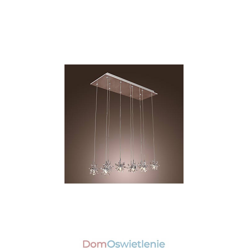 Nowoczesna współczesna lampa wisząca z kryształu chromowanego metalu
