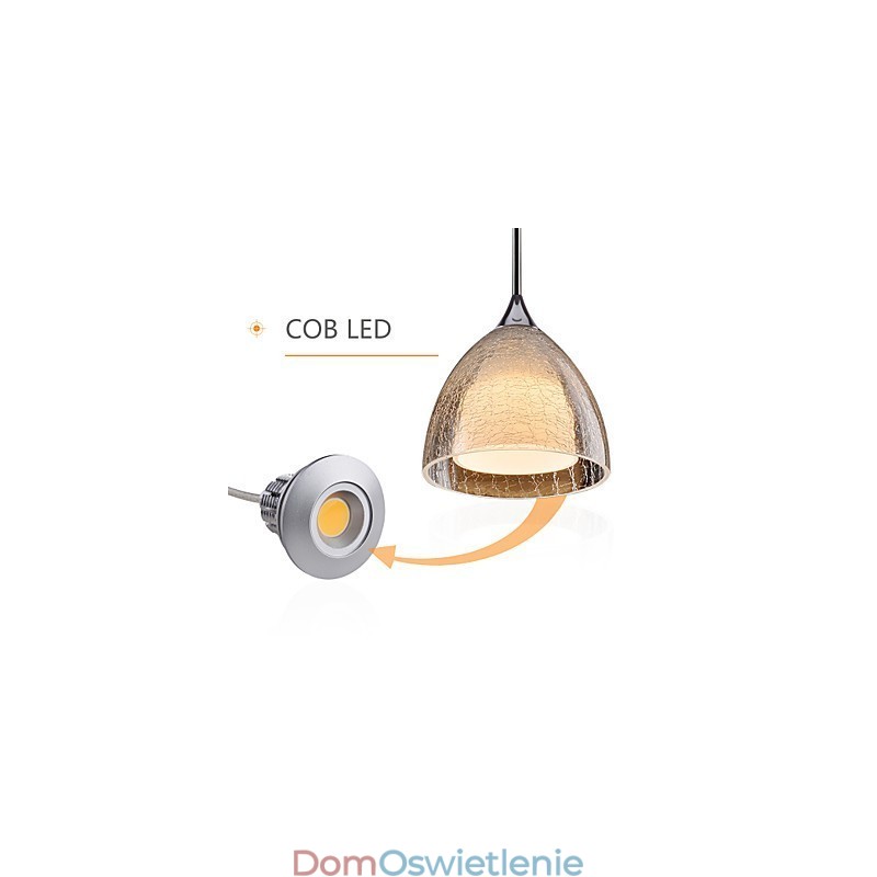 3 światła Dwuwarstwowa lampa wisząca na wyspę Szkło pęknięte Chrom polerowany