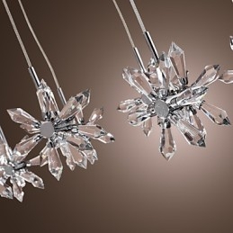Nowoczesna współczesna lampa wisząca z kryształu chromowanego metalu