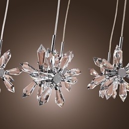 Nowoczesna współczesna lampa wisząca z kryształu chromowanego metalu
