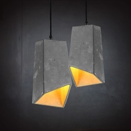 Nowoczesna i skrócona lampa wisząca retro z cementu