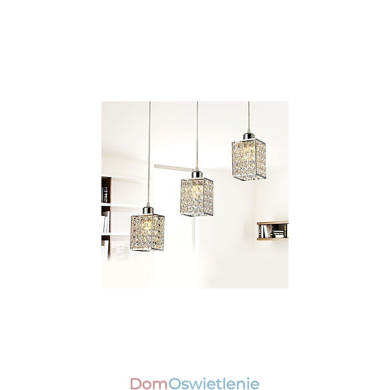 Nowoczesna współczesna lampa wisząca z kryształkami i powłoką galwaniczną