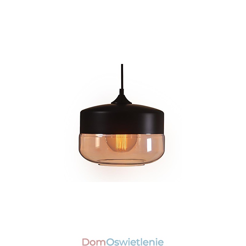 WestMenLights Vintage Modern Malowana Szklana Lampa Sufitowa Lampa Wisząca Czarna 250mm Średnica
