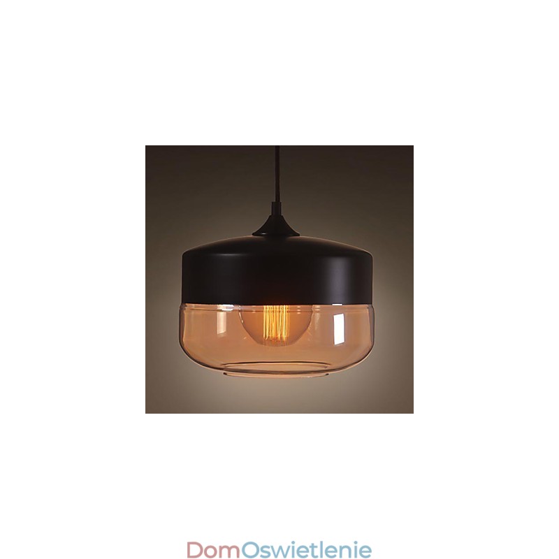 WestMenLights Vintage Modern Malowana Szklana Lampa Sufitowa Lampa Wisząca Czarna 250mm Średnica