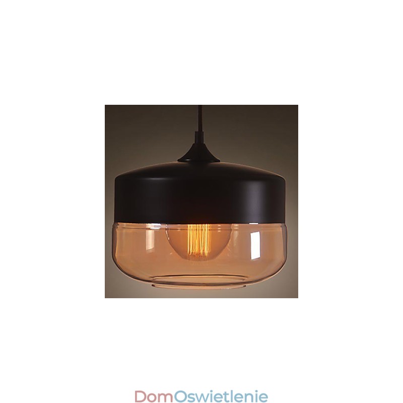 WestMenLights Vintage Modern Malowana Szklana Lampa Sufitowa Lampa Wisząca Czarna 250mm Średnica