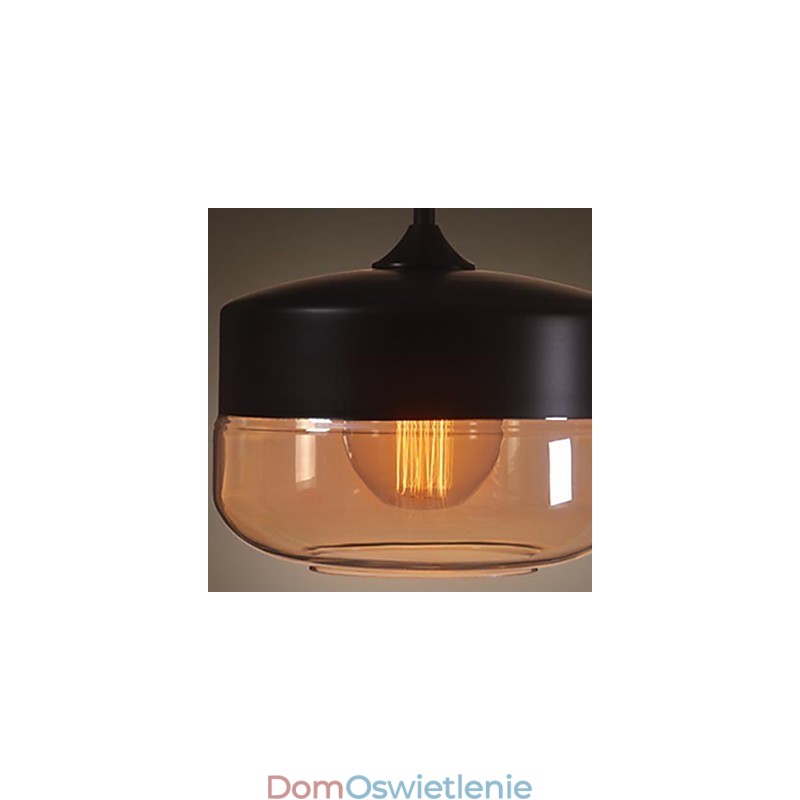 WestMenLights Vintage Modern Malowana Szklana Lampa Sufitowa Lampa Wisząca Czarna 250mm Średnica