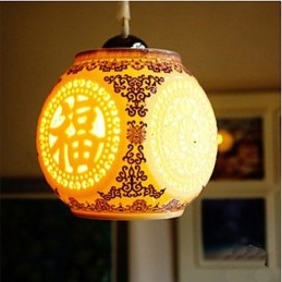 Lampa ceramiczna retro lampa schody niebieski pojedynczy żyrandol kreatywny