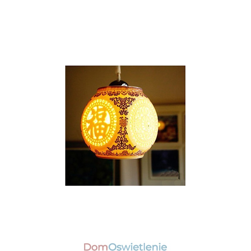 Lampa ceramiczna retro lampa schody niebieski pojedynczy żyrandol kreatywny