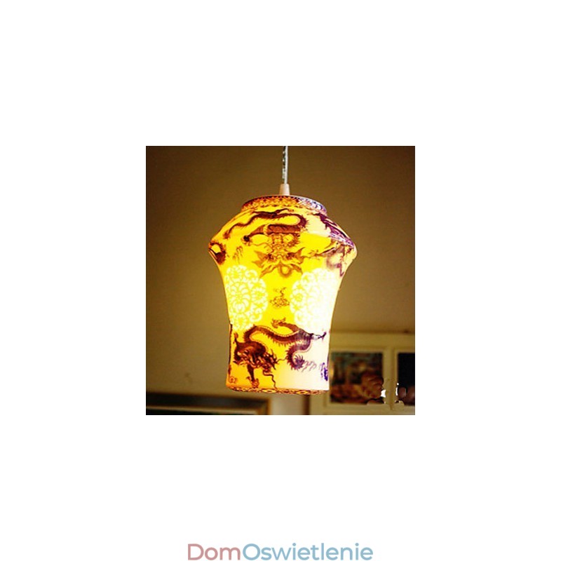 Lampa ceramiczna retro lampa schody niebieski pojedynczy żyrandol kreatywny