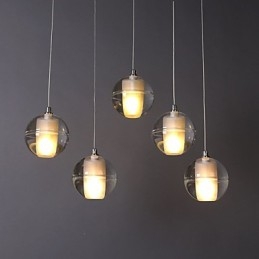 1 Światło Kryształowe Szkło Kamień Wisząca Lampa Cafe Wisząca Lampa Dekoracyjna Wisząca Oświetlenie