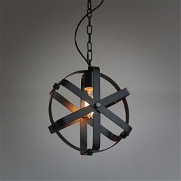 Styl Vintage Industrial Okrągła Lampa Wisząca Loft Wyposażenie Domu Dekoracyjny Żyrandol