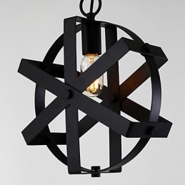 Styl Vintage Industrial Okrągła Lampa Wisząca Loft Wyposażenie Domu Dekoracyjny Żyrandol
