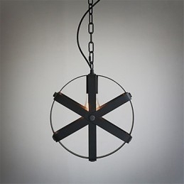 Styl Vintage Industrial Okrągła Lampa Wisząca Loft Wyposażenie Domu Dekoracyjny Żyrandol