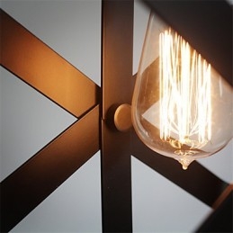 Styl Vintage Industrial Okrągła Lampa Wisząca Loft Wyposażenie Domu Dekoracyjny Żyrandol