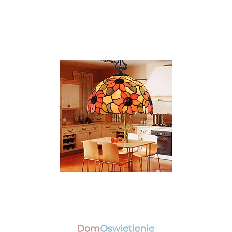 Europejskie wiejskie kreatywne sztuki witraż żyrandol przywracający starożytne sposoby lampa światło