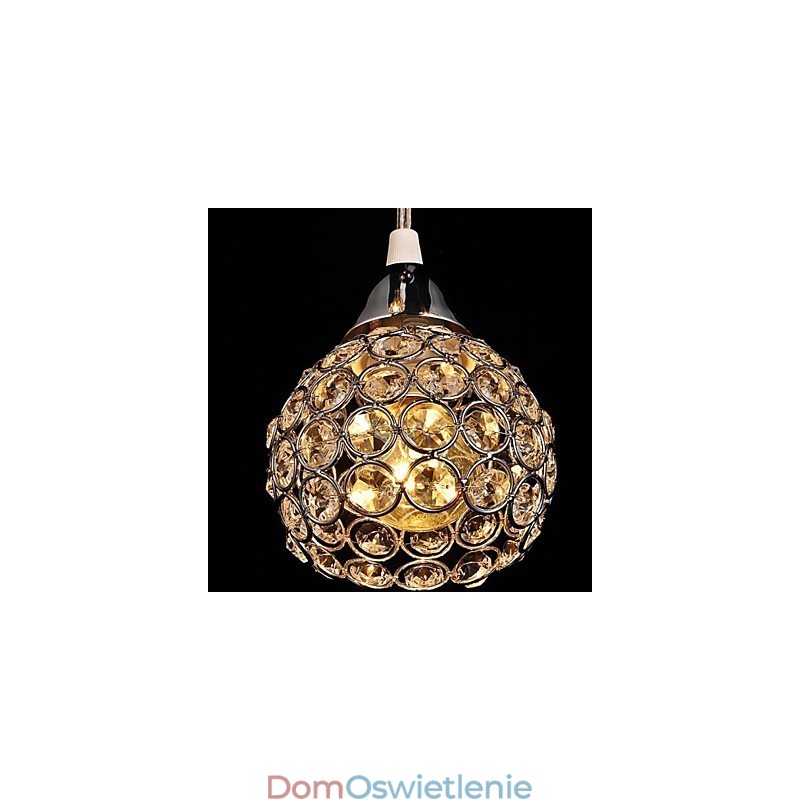 Nowoczesna współczesna lampa wisząca z kryształu galwanizowanego metalu