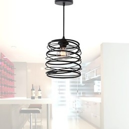 Rustykalny domek retro wiejski styl mini malowanie metalowa lampa wisząca garaż