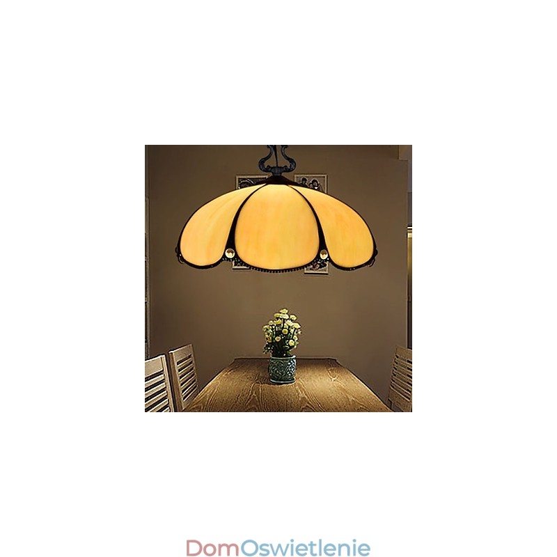 Europejskie wiejskie kreatywne sztuki witraż żyrandol przywracający starożytne sposoby lampa światło