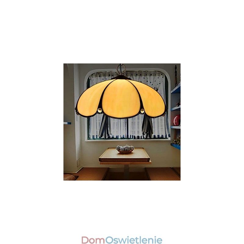 Europejskie wiejskie kreatywne sztuki witraż żyrandol przywracający starożytne sposoby lampa światło