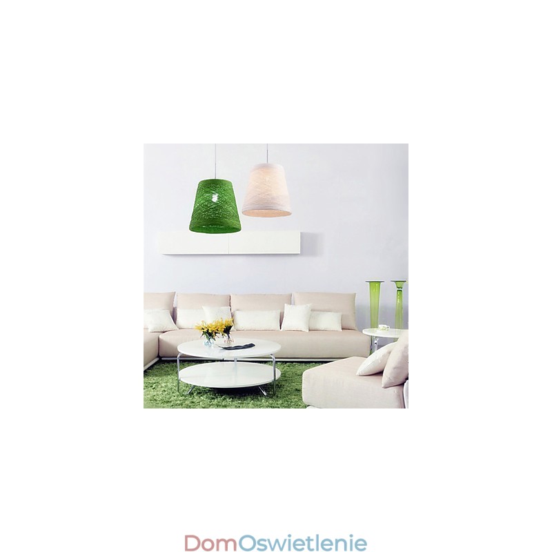 Nowoczesna, wiejska lampa Cany Art Woven Rattan Single Head Droplight