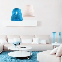 Nowoczesna, wiejska lampa Cany Art Woven Rattan Single Head Droplight