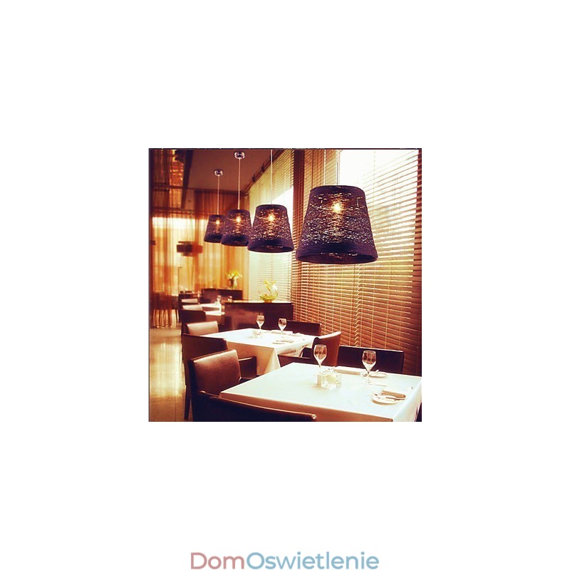 Nowoczesna, wiejska lampa Cany Art Woven Rattan Single Head Droplight