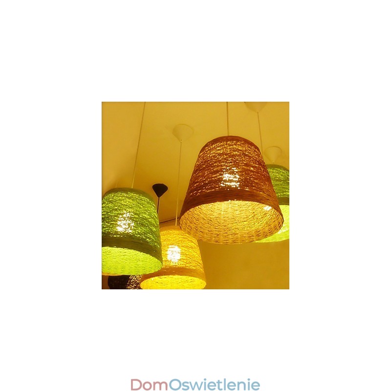 Nowoczesna, wiejska lampa Cany Art Woven Rattan Single Head Droplight