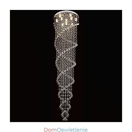 Oświetlenie sufitowe Żyrandol Wiszące Oświetlenie z K9 Kryształ Podwójna Spirala D70CM H300CM Oświetlenie sufitowe Żyrandol Wiszące Oświetlenie z K9 Kryształ Podwójna Spirala D70CM H300CM