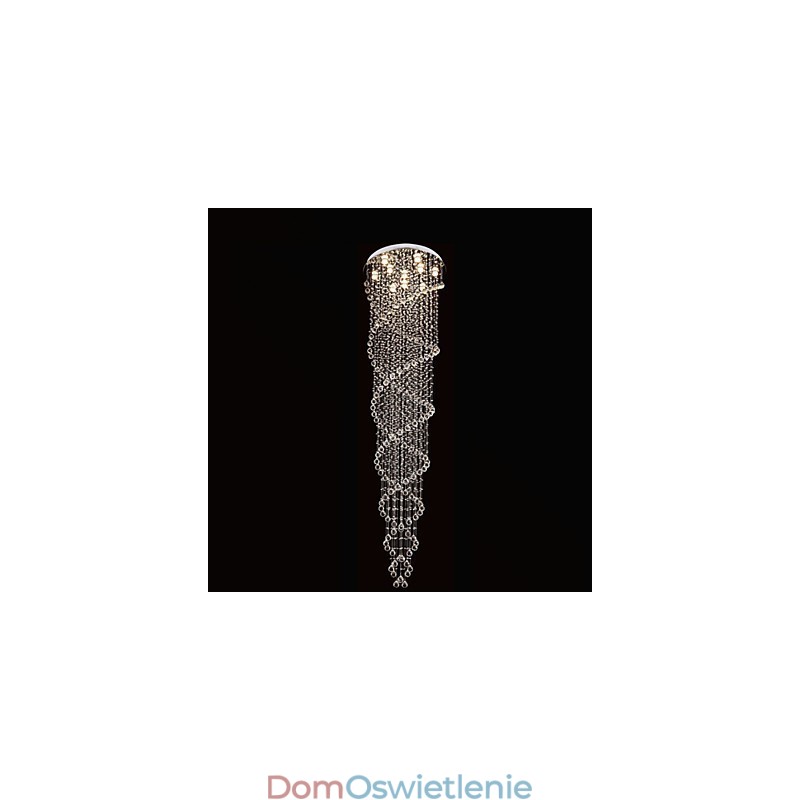 Oświetlenie sufitowe Żyrandol Wiszące Oświetlenie z K9 Kryształ Podwójna Spirala D70CM H300CM