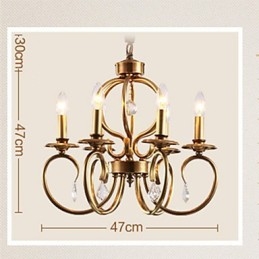 Żyrandol Wisząca Lampa Mini Styl Tradycyjny Klasyczny Metal