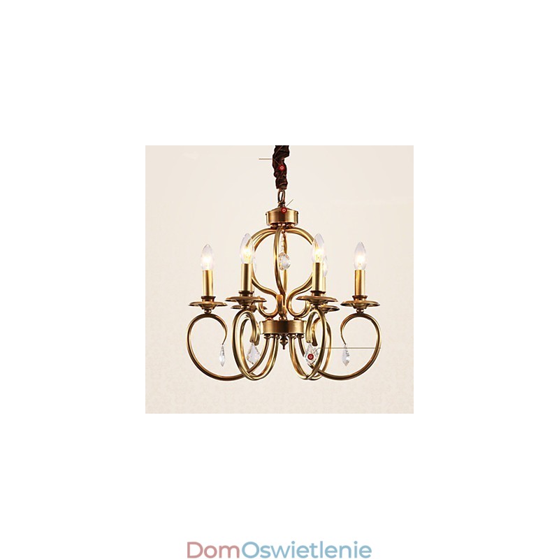 Żyrandol Wisząca Lampa Mini Styl Tradycyjny Klasyczny Metal