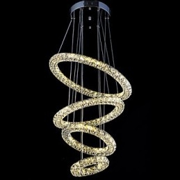 Kryształowy pierścień wiszący lampa nowoczesny żyrandol sufitowy oświetlenie oprawy lampy z