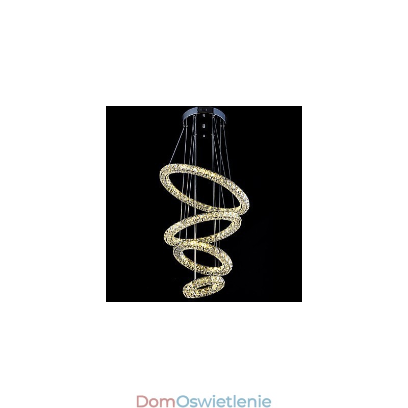 Kryształowy pierścień wiszący lampa nowoczesny żyrandol sufitowy oświetlenie oprawy lampy z