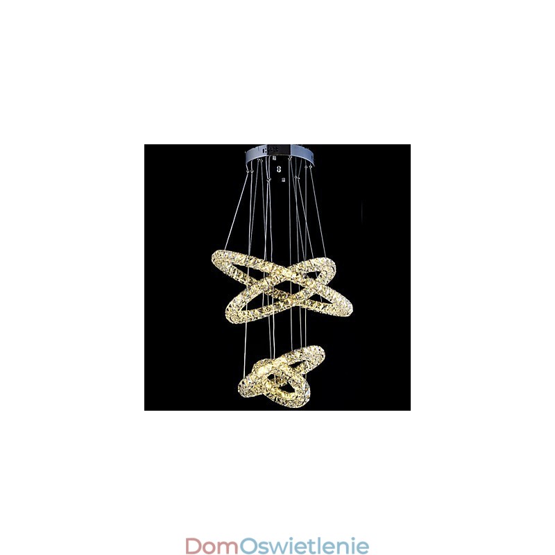 Kryształowy pierścień wiszący lampa nowoczesny żyrandol sufitowy oświetlenie oprawy lampy z