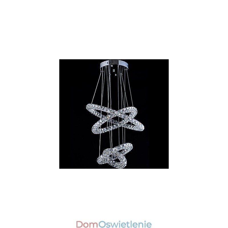 Kryształowy pierścień wiszący lampa nowoczesny żyrandol sufitowy oświetlenie oprawy lampy z