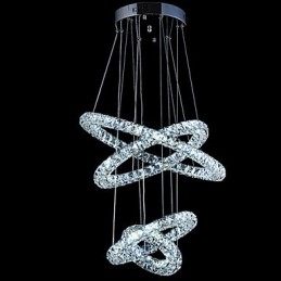 Kryształowy pierścień wiszący lampa nowoczesny żyrandol sufitowy oświetlenie oprawy lampy z