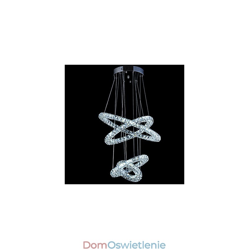 Kryształowy pierścień wiszący lampa nowoczesny żyrandol sufitowy oświetlenie oprawy lampy z