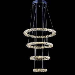 Kryształowy pierścień wiszący lampa nowoczesny żyrandol sufitowy oświetlenie oprawy lampy z
