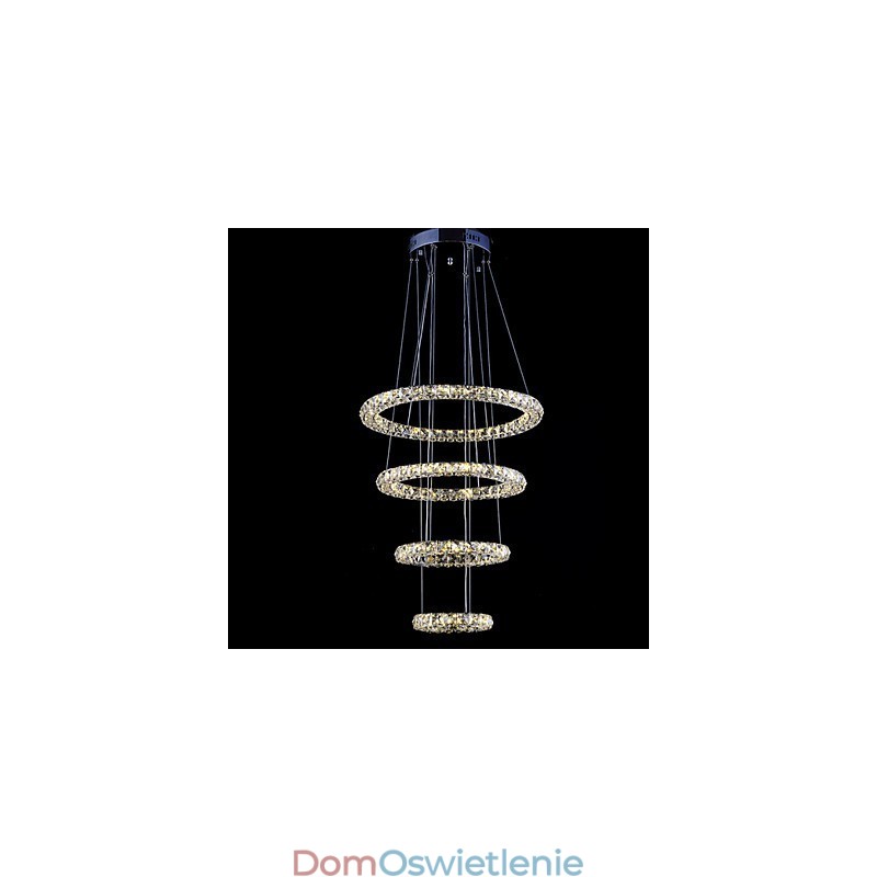 Kryształowy pierścień wiszący lampa nowoczesny żyrandol sufitowy oświetlenie oprawy lampy z