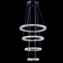 Kryształowy pierścień wiszący lampa nowoczesny żyrandol sufitowy oświetlenie oprawy lampy z