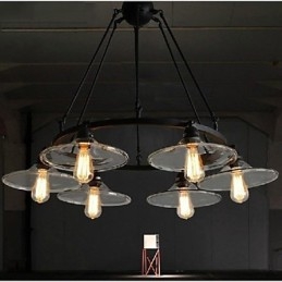 Tradycyjny Klasyczny Vintage Retro Latarnia Wiejski Mini Styl Malowanie Metalowa Lampa Wisząca Jadalnia